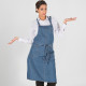 DELANTAL CON PETO DOS BOLSILLOS TEJANO 95X75CM GRUESO