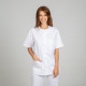 BLUSA SANITARIO UNISEX ABOTONADA BLANCA