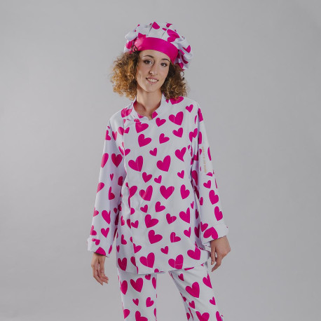 CHAQUETA COCINA UNISEX HEART ALGODON AGATHA