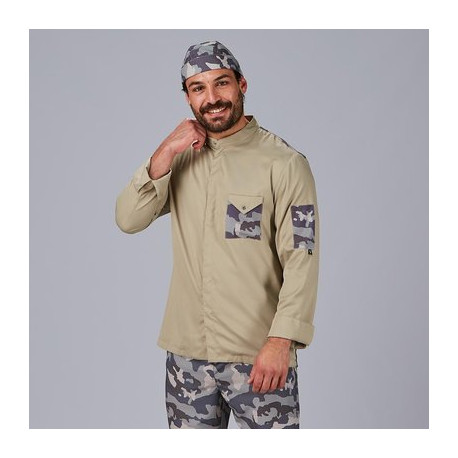 CHAQUETA DE COCINA UNISEX COMBI CANALE RAYO