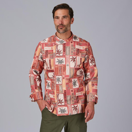 CHAQUETA COCINA UNISEX ESTAMPADO CUBA